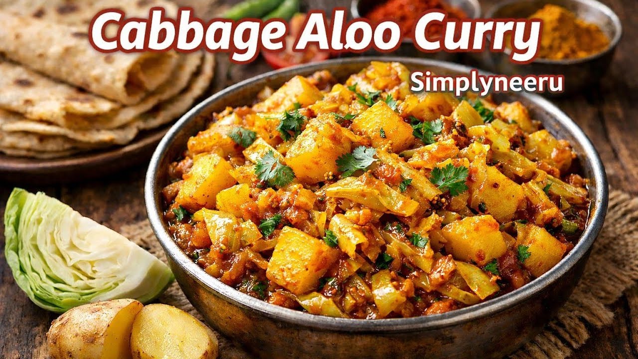 Easy Cabbage Aloo Curry | Cabbage Potato Recipe | Patta Gobi Curry#food #trending 