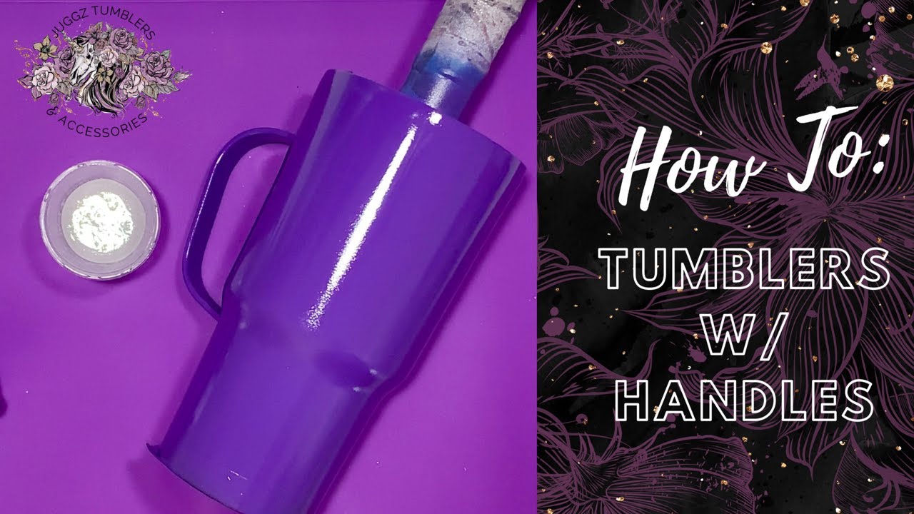 How To! Applying epoxy and glitter to tumblers with handles using