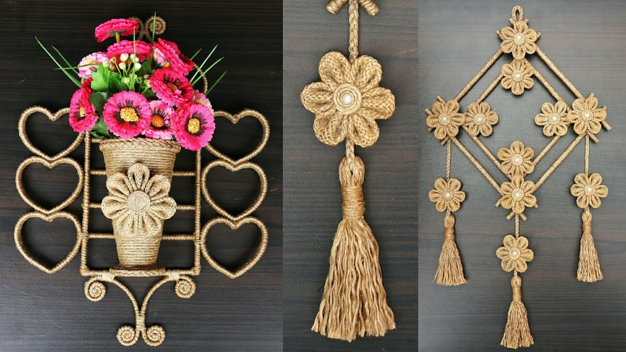 Jute craft ideas home decorating ideas handmade, Jute craft wall