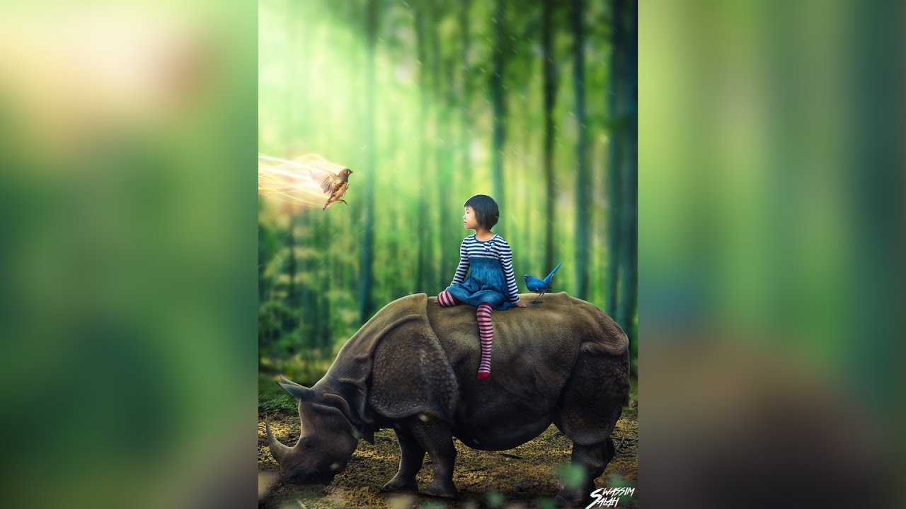 Photoshop Tutorial | Simple Manipulation | rhinoceros - YouTube