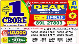 Lottery Live today 8pm19.06.2026