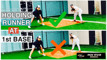 How to hold the runner at 1st base.