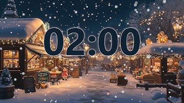 Festive 2-Minute Christmas Countdown Timer | Holiday Music & Alarm