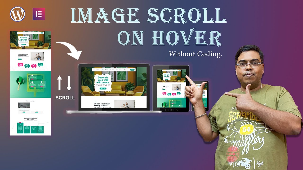 Image Scroll On Hover WordPress Without Coding - YouTube