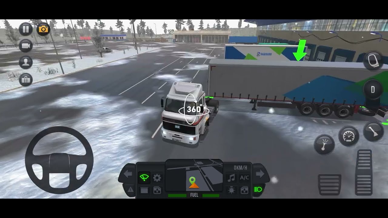 Bus travel trucks 🚛 and bus stops were transported 