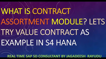SAP SD: WHAT IS CONTRACT ASSORTMENT MODULE LETS TRY VALUE CONTRACT AS EXAMPLE IN S4 HANA