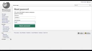 Wikipedia: Changing Your Password