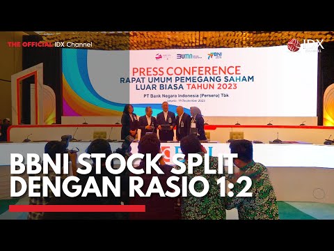 BBNI Stock Split dengan Rasio 1:2 | IDX CHANNEL
