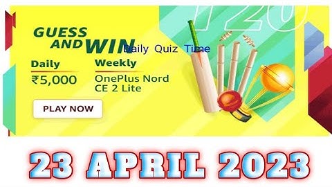 Amazon Funzone Guess and Win Quiz Answers Today| 23 APRIL 2023|  @dailyquiztime #amazonquiz