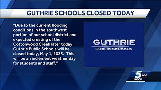 Guthrie Public Schools closed Thursday due to flooding conditions and concerns