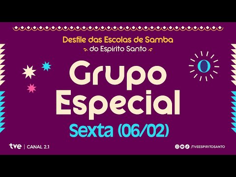 Desfile Das Escolas De Samba Do ES Carnaval 2026 Sexta Grupo Especial 06 02 2026 22h 