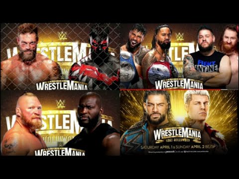 WWE WRESTLEMANIA 39 MATCH CARD YouTube WWE WRESTLEMANIA 39 MATCH CARD YouTube