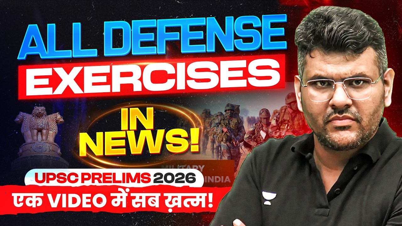 ALL Defence Exercises in News for UPSC Prelims 2026 | One Shot Revision (All Important Exercises)