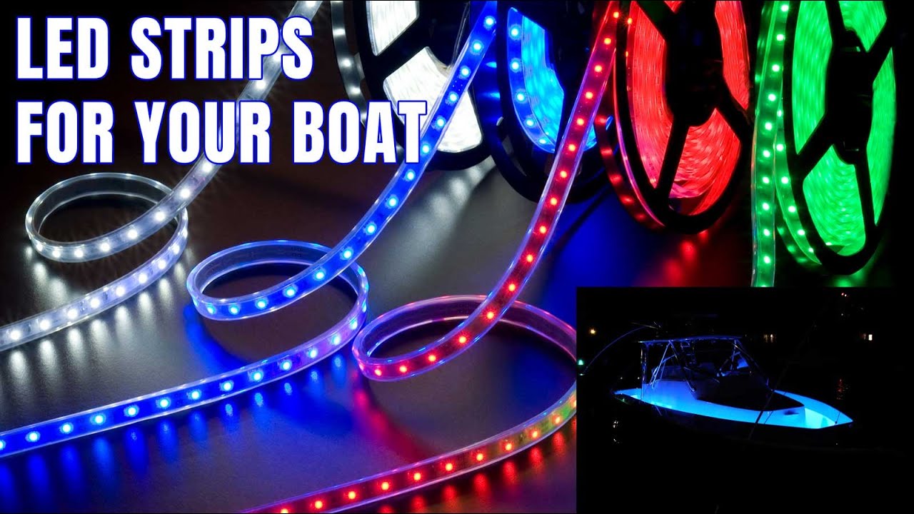 LED Ribbon Strips for your Boat - by ApexLighting.com - YouTube