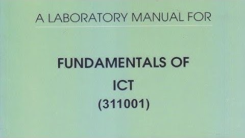 MSBTE DIPLOMA K SCHEME (FIRST YEAR) ICT MANUAL SOLUTIONS