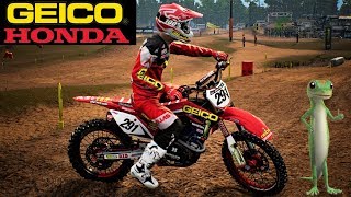 Mxgp Pro 2018 Geico Honda 450 Crf 2018 Bike Suit Helmet By Leone 291