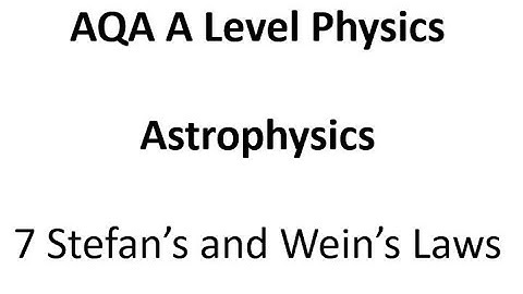 AQA A Level Physics: Stefan