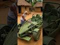 Amazing Coconut leaf Ariel Atom 4 Craft 🌿 #handcrafted #leafart #shorts #coconutleaf