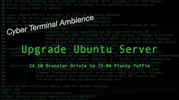 Cyber Terminal Ambience: Upgrade Ubuntu 24.10 Oracular Oriole to 25.04 Plucky Puffin
