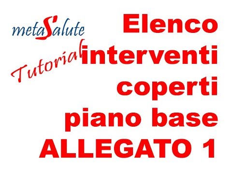 METASALUTE tutorial interventi PIANO BASE coperti allegato 1