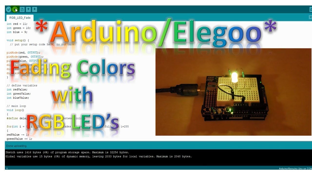 How to setup a rgb led on arduino nano