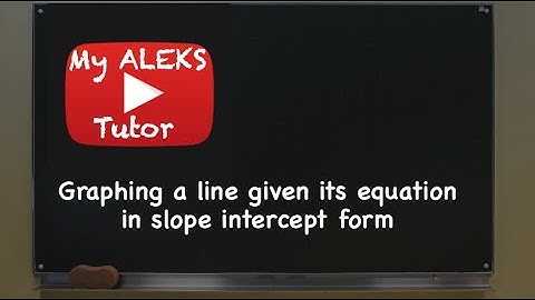 Graphing a line given its equation in slope intercept form