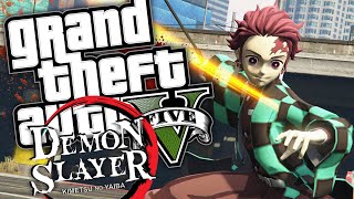 DEMON SLAYER!! | GTA 5 Tanjiro Mod Momen Lucu (Bahasa Indonesia)