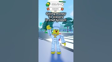Giving money to players chef tycoon 😄 #developer #roblox #cheftycoon