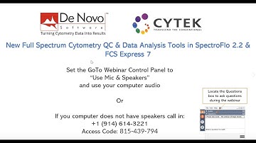 New Full Spectrum Cytometry QC & Data Analysis Tools in SpectroFlo 2.2 & FCS Express 7