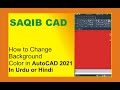 How to Change background Colour in autocad 2021