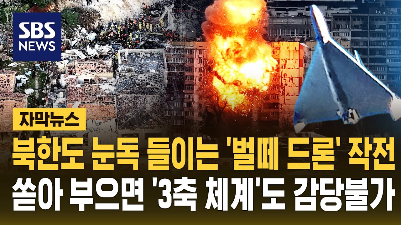 북한도 눈독 들이는 '벌떼 드론' 작전…쏟아 부으면 '3축 체계'도 감당불가 (자막뉴스) / SBS