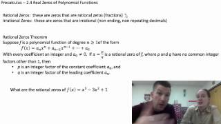 Precalculus - 2.4 Notes