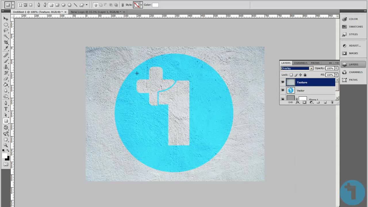 How to add a texture to a vector image. - YouTube