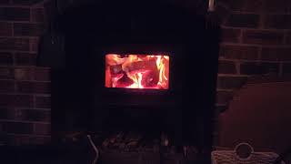 Lopi 1250 Wood Stove burning