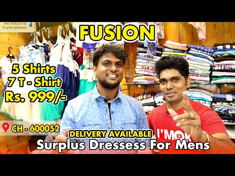 Cheapest Branded Menswear Shop In Chennai || 7 T-Shirts at 999₹ || Fusion LifeStyle || I'MOK