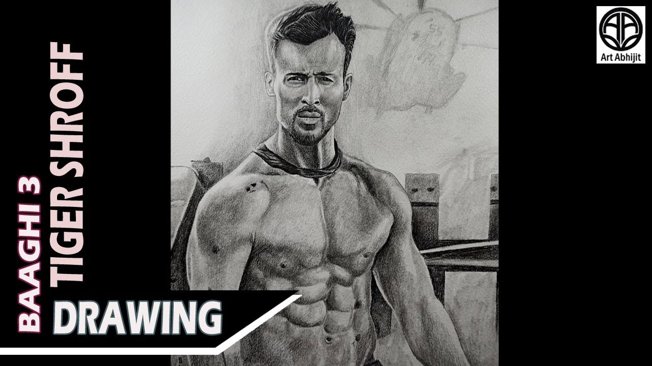 Drawing Tiger Shroff | Baaghi 3 Movie Speed Drawing | Flip Book Artist 2020  - YouTube