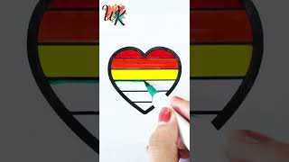 Hart regenboog kleuren