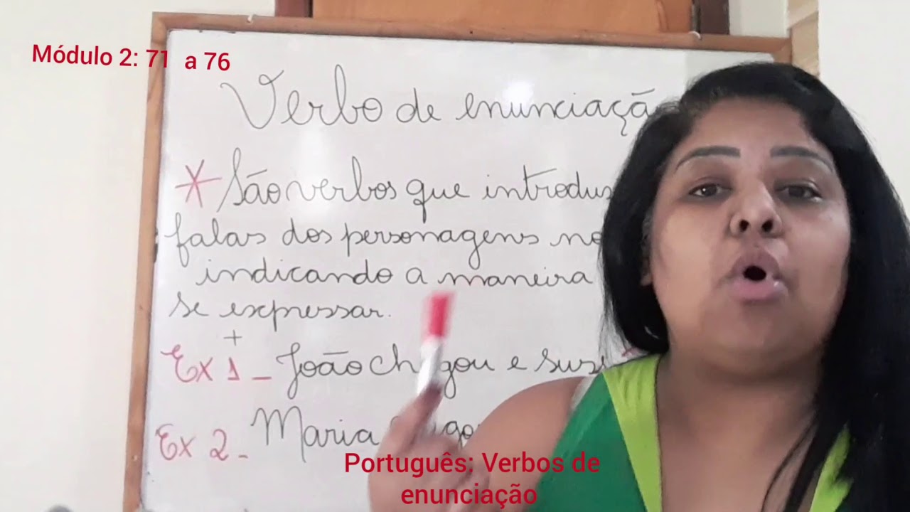 Verbo de enunciação - YouTube