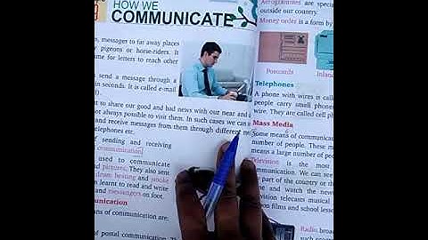 Class 3rd evs chapter 9 How we Communicate