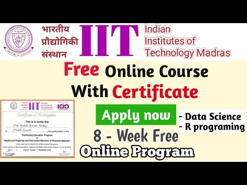 IIT MADRAS Free Online Course With Certificate | Specially For Engineering Students | R -Programing