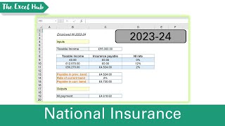 Calculate 2023-24 UK National Insurance In Excel - The Excel Hub screenshot 4