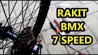 rakit sepeda bmx 7 speed