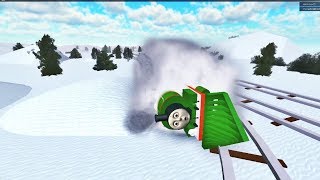 Thomas And Friends Big City Engine Vs Spencer And Panicky Percy Crash Thomas The Engine Roblox