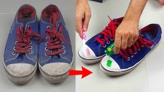 ... today i will show you how to clean shoes with toothpaste at home
