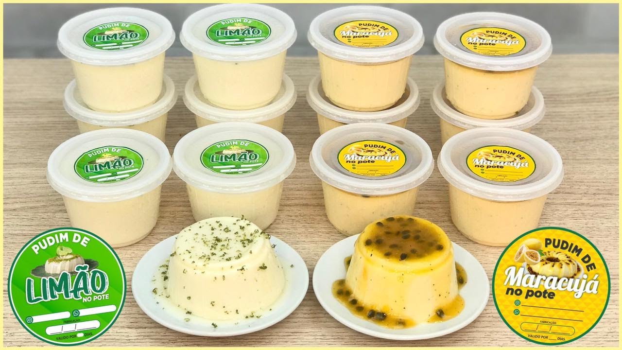 PUDIM NO POTE - 2 SABORES DELICIOSOS - FAÇA E VENDA