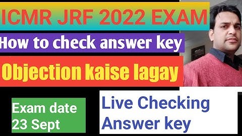 ICMR JRF Answer key released ||