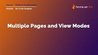 Multiple Pages & View Modes
