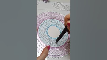 Aesthetic Spirograph Art - Little Mistake but worth it #creative #spirograph #ytshorts