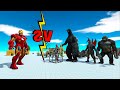 Anrgy Ironman rescue Spider-man from Godzilla x Kong - Animal Revolt Battle Simulator