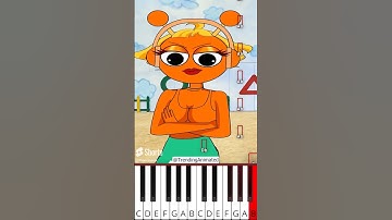 Squid game x Sprunki Pink & Oren | Power of Makeup (@TrendingAnimated) - Octave Piano Tutorial